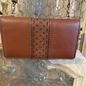 Brighton Brown Leather Crossbody Wallet